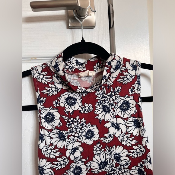 Floral Bodycon Racerback Midi Dress, size small - Picture 3 of 6